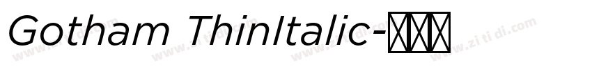 Gotham ThinItalic字体转换